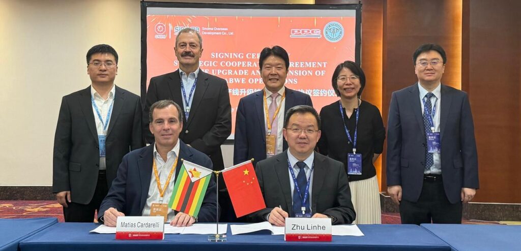 PPC AND SINOMA OVERSEAS TO COLLABORATE ON EFFICIENCIES IMPROVEMENT AS WELL AS CEMENT AND CLINKER PRODUCTION CAPACITY EXPANSION IN ZIMBABWE.